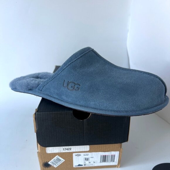 UGG Scuff Suede Pacific Blue Men Slippers Size 12 - Picture 4 of 6